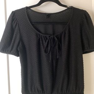 Small black peasant blouse
